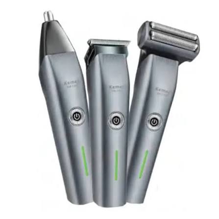 Kemei KM-519A 3-in-1 Electric Shaver & Trimmer for Men – Rechargeable Floating Razor